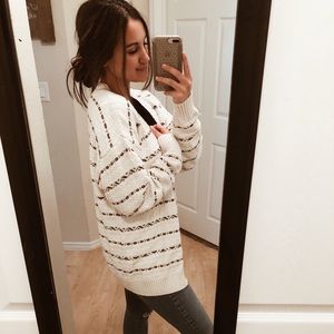White Oversized Cardigan